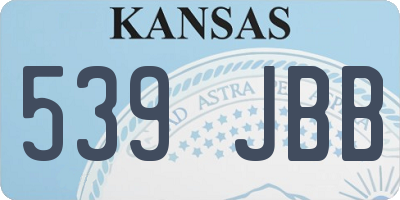 KS license plate 539JBB