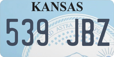 KS license plate 539JBZ