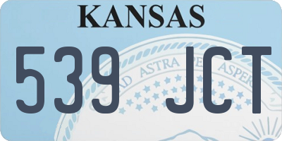 KS license plate 539JCT