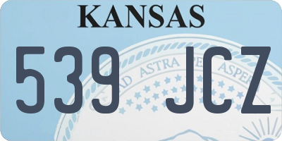 KS license plate 539JCZ