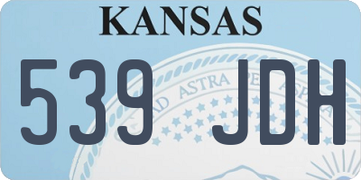 KS license plate 539JDH