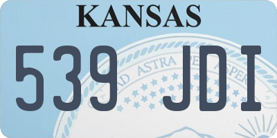 KS license plate 539JDI