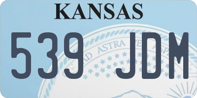 KS license plate 539JDM
