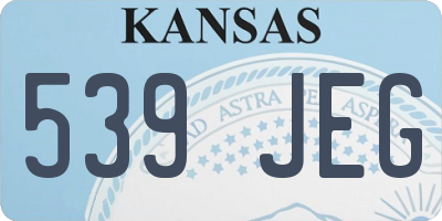KS license plate 539JEG