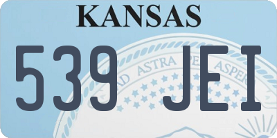 KS license plate 539JEI