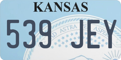 KS license plate 539JEY