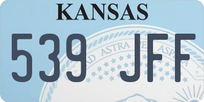 KS license plate 539JFF