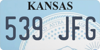 KS license plate 539JFG