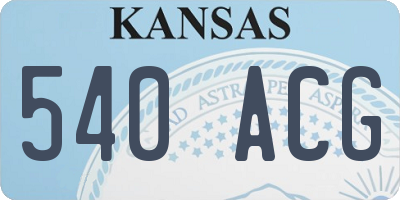 KS license plate 540ACG