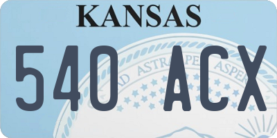KS license plate 540ACX