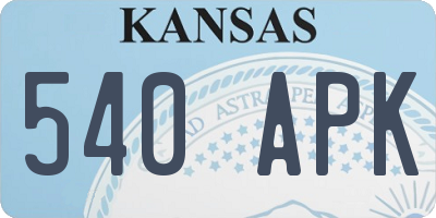 KS license plate 540APK