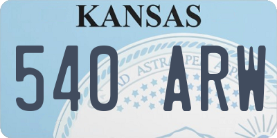 KS license plate 540ARW