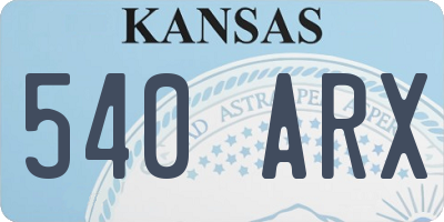 KS license plate 540ARX