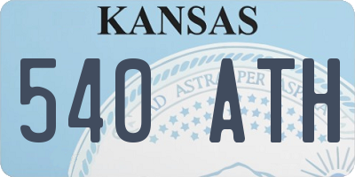 KS license plate 540ATH