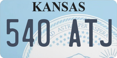 KS license plate 540ATJ