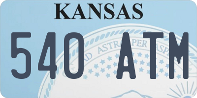 KS license plate 540ATM