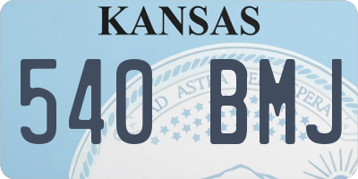 KS license plate 540BMJ