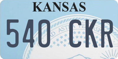 KS license plate 540CKR