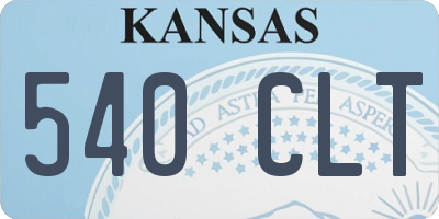 KS license plate 540CLT