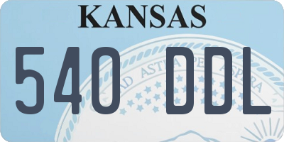 KS license plate 540DDL