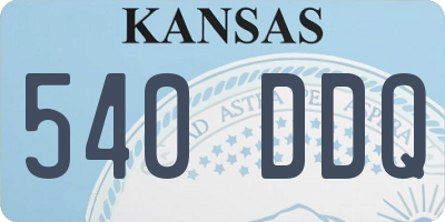KS license plate 540DDQ