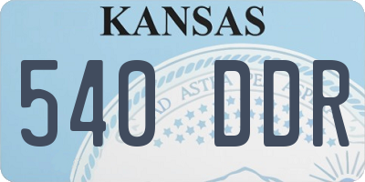 KS license plate 540DDR