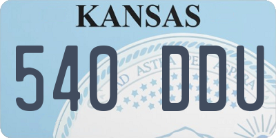 KS license plate 540DDU