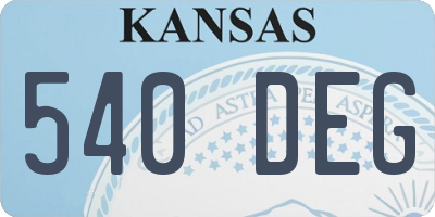 KS license plate 540DEG