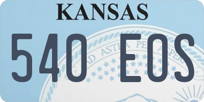 KS license plate 540EOS