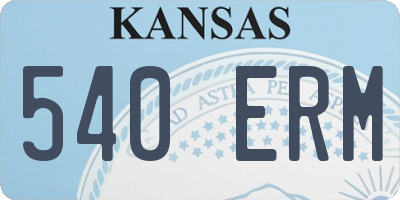 KS license plate 540ERM