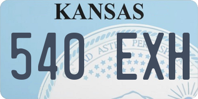 KS license plate 540EXH