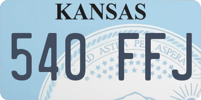 KS license plate 540FFJ