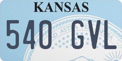 KS license plate 540GVL