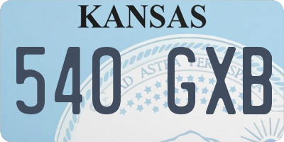 KS license plate 540GXB