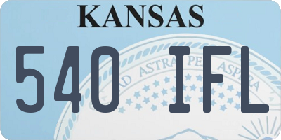 KS license plate 540IFL
