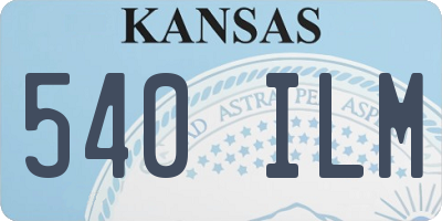 KS license plate 540ILM