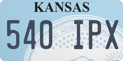KS license plate 540IPX