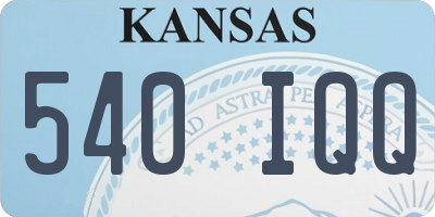 KS license plate 540IQQ