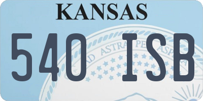 KS license plate 540ISB