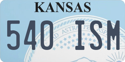 KS license plate 540ISM