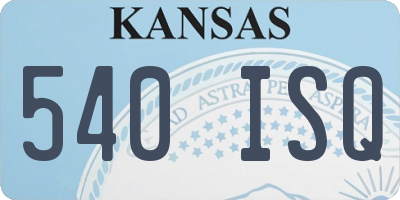 KS license plate 540ISQ