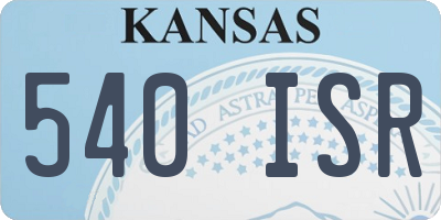 KS license plate 540ISR