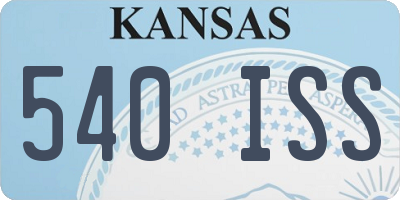 KS license plate 540ISS
