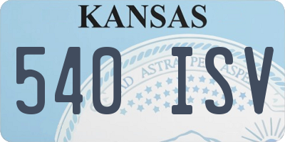 KS license plate 540ISV