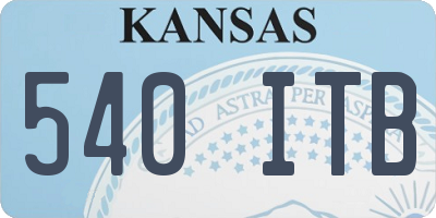 KS license plate 540ITB