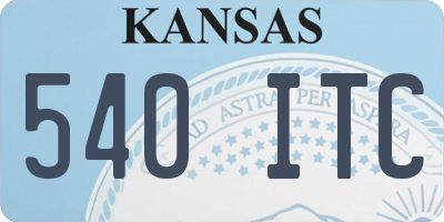 KS license plate 540ITC