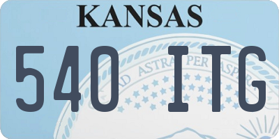 KS license plate 540ITG