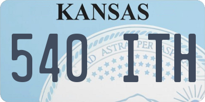 KS license plate 540ITH