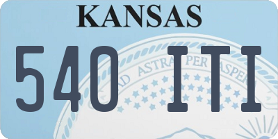 KS license plate 540ITI