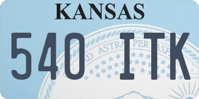 KS license plate 540ITK